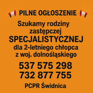Szukamy rodziców zastępczych